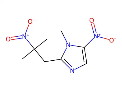 1-Methyl-2-(2-methyl-2-nitropropyl)-5-nitro-1H-imidazole structure