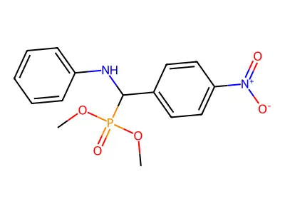 Phosphonic acid, [(4-nitrophenyl)(phenylamino)methyl]-, dimethyl ester structure