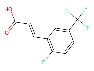 3-[2-fluoro-5-(trifluoromethyl)phenyl]prop-2-enoic Acid structure