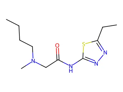 Acetamide, 2-(butylmethylamino)-N-(5-ethyl-1,3,4-thiadiazol-2-yl)- structure