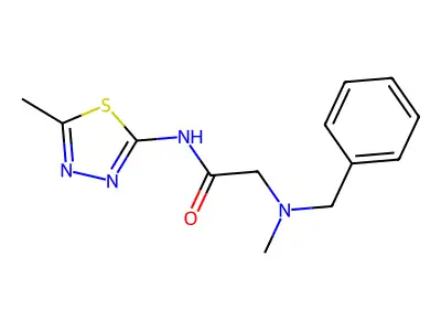 Acetamide, 2-(methyl(phenylmethyl)amino)-N-(5-methyl-1,3,4-thiadiazol-2-yl)- structure