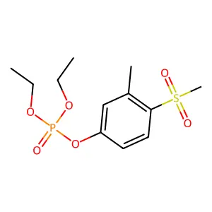 Phosphoric acid, diethyl 3-methyl-4-(methylsulfonyl)phenyl ester structure