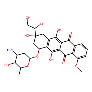 13-Dihydrodoxorubicin structure