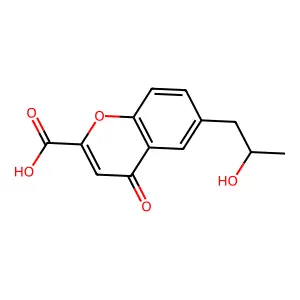 6-(2'-Hydroxypropyl)chromone-2-carboxylate structure