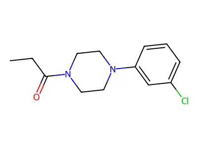 1-[4-(3-Chlorophenyl)piperazin-1-yl]propan-1-one structure