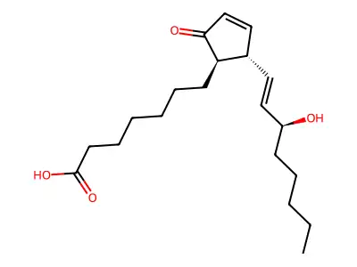 7-[2-(3-Hydroxyoct-1-enyl)-5-oxocyclopent-3-en-1-yl]heptanoic acid structure