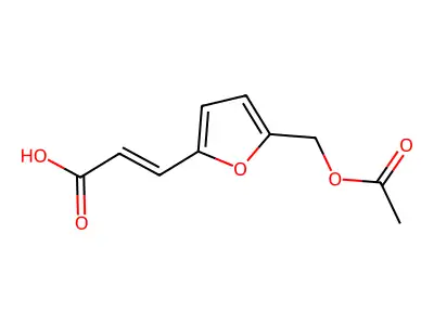 3-[5-(Acetyloxymethyl)furan-2-yl]prop-2-enoic acid structure
