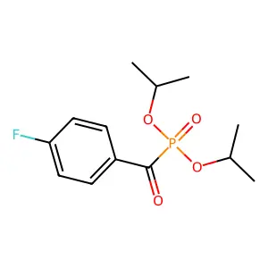 Phosphonic acid, (4-fluorobenzoyl)-, bis(1-methylethyl) ester structure