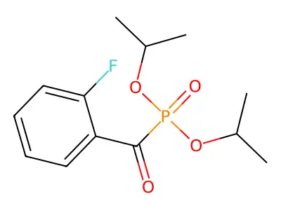 Phosphonic acid, (2-fluorobenzoyl)-, bis(1-methylethyl) ester structure