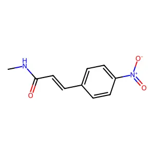 (E)-N-methyl-3-(4-nitrophenyl)prop-2-enamide structure