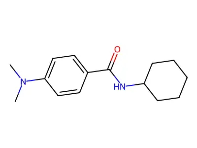 N-cyclohexyl-4-(dimethylamino)benzamide structure