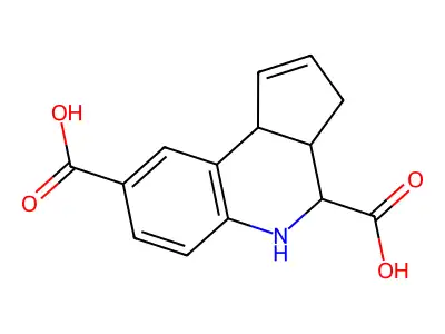 3a,4,5,9b-tetrahydro-3H-cyclopenta[c]quinoline-4,8-dicarboxylic acid structure