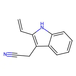 1H-indole-3-acetonitrile, 2-ethenyl- structure