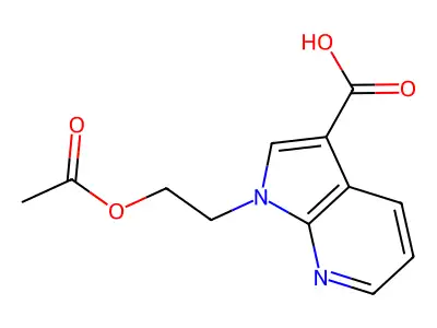 1h-Pyrrolo[2,3-b]pyridine-3-carboxylic acid,1-[2-(acetyloxy)ethyl]- structure