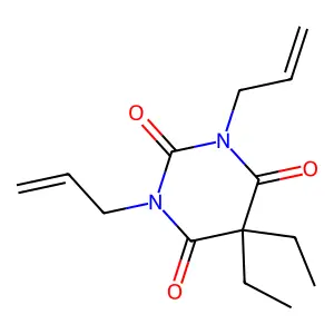 Barbituric acid, 1,3-diallyl-5,5-diethyl- structure