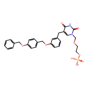 Benzyoxybenzyloxybenzylacyclouridine monophosphate structure