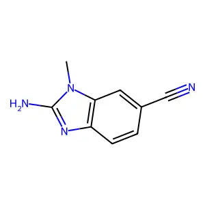 1H-Benzimidazole-6-carbonitrile, 2-amino-1-methyl- structure