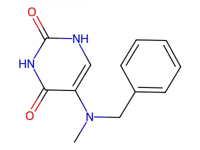 2,4(1H,3H)-Pyrimidinedione, 5-[methyl(phenylmethyl)amino]- structure