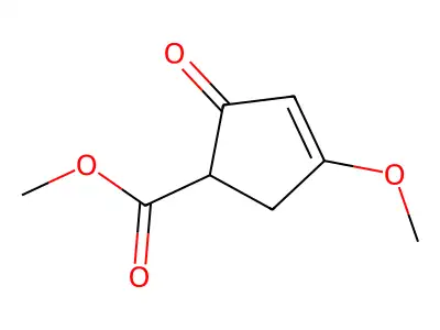 Methyl 4-methoxy-2-oxocyclopent-3-ene-1-carboxylate structure
