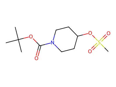 1-(tert-Butoxycarbonyl)-4-(methanesulfonyloxy)piperidine structure
