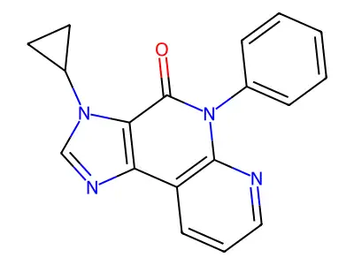 4H-Imidazo(4,5-c)(1,8)naphthyridin-4-one, 3,5-dihydro-3-cyclopropyl-5-phenyl- structure