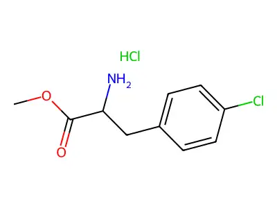 p-Chlorophenylalanine methyl ester hydrochloride structure