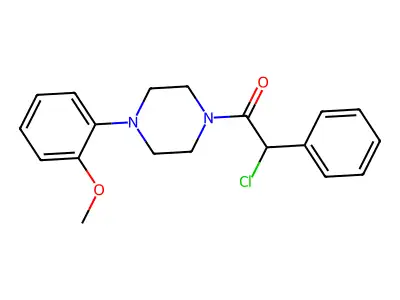 Piperazine, 1-(chlorophenylacetyl)-4-(2-methoxyphenyl)- structure