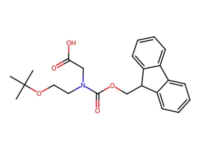 2-((((9H-Fluoren-9-yl)methoxy)carbonyl)(2-(tert-butoxy)ethyl)amino)acetic acid structure