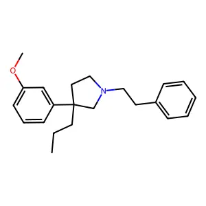 Pyrrolidine, 3-(m-methoxyphenyl)-1-phenethyl-3-propyl- structure