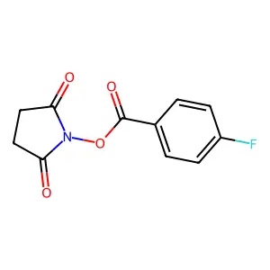 N-succinimidyl-4-fluorobenzoate structure