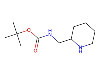 tert-butyl N-{[(2S)-piperidin-2-yl]methyl}carbamate structure