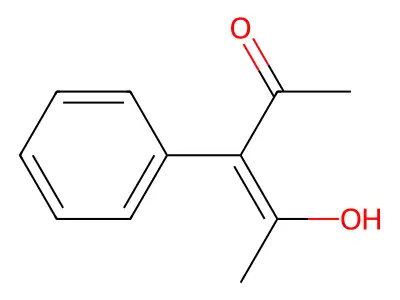 (Z)-4-hydroxy-3-phenylpent-3-en-2-one structure
