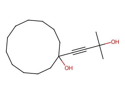 Cyclododecanol, 1-(3-hydroxy-3-methyl-1-butynyl)- structure