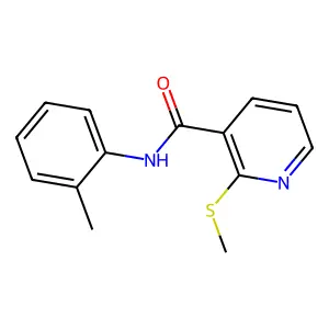 N-(2-methylphenyl)-2-methylsulfanylpyridine-3-carboxamide structure