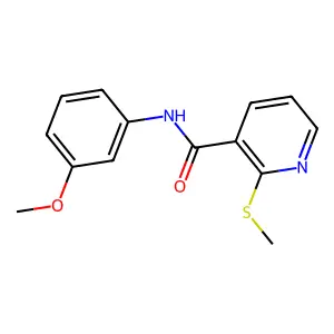 N-(3-methoxyphenyl)-2-(methylsulfanyl)pyridine-3-carboxamide structure
