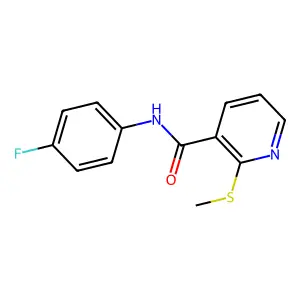 N-(4-fluorophenyl)-2-methylsulfanylpyridine-3-carboxamide structure