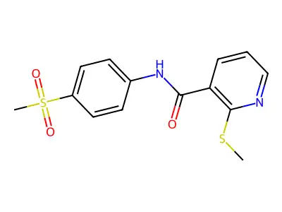N-(4-(Methylsulfonyl)phenyl)-2-(methylthio)nicotinamide structure