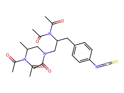 2-(4-Isothiocyanatobenzyl)-6-methyldiethylenetriaminepentaacetic acid structure