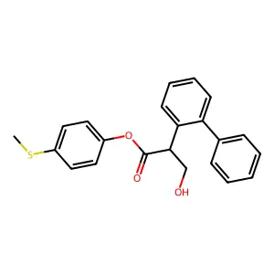 4-Thioanisyl-2-biphenylyl-3-hydroxypropionic acid structure
