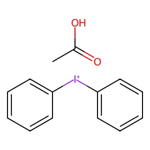 Iodonium, diphenyl-acetate structure