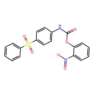 Carbanilic acid, p-(phenylsulfonyl)-, o-nitrophenyl ester structure