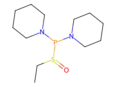 Piperidine, 1,1'-((ethylsulfinyl)phosphinylidene)bis- structure
