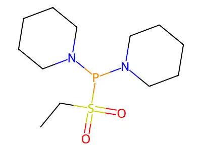 Piperidine, 1,1'-((ethylsulfonyl)phosphinylidene)bis- structure