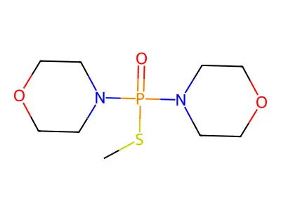 Phosphinothioic acid, di-4-morpholinyl-, S-methyl ester structure