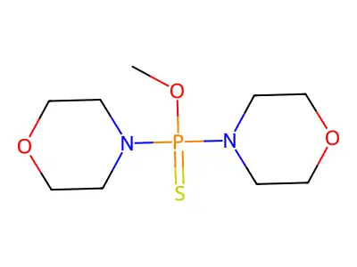 Phosphinothioic acid, di-4-morpholinyl-, O-methyl ester structure
