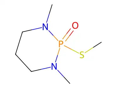1,3,2-Diazaphosphorine, hexahydro-1,3-dimethyl-2-(methylthio)-, 2-oxide structure