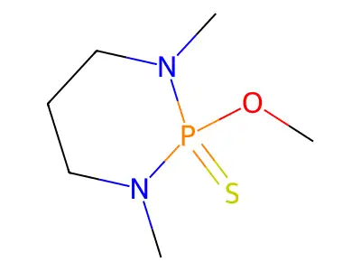 1,3,2-Diazaphosphorine, hexahydro-2-methoxy-1,3-dimethyl-, 2-sulfide structure