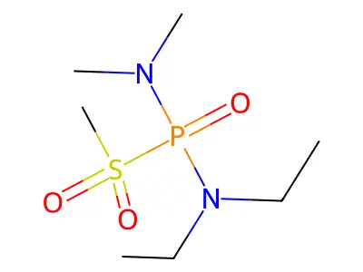 N-(Dimethylamino(methylsulfonyl)phosphoryl)-N-ethylethanamine structure