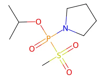 Phosphinic acid, (methylsulfonyl)-1-pyrrolidinyl-, 1-methylethyl ester structure