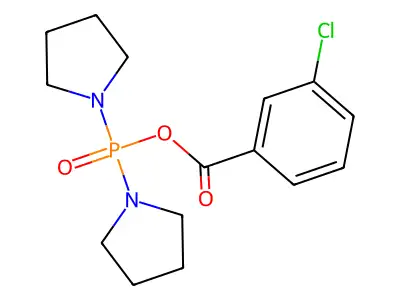 Dipyrrolidin-1-ylphosphoryl 3-chlorobenzoate structure